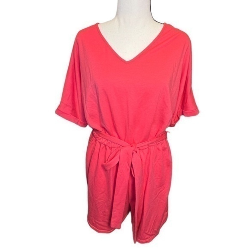 Orange Fire Coral Short Romper
